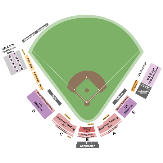 Spitz Stadium Seating Chart: Baseball