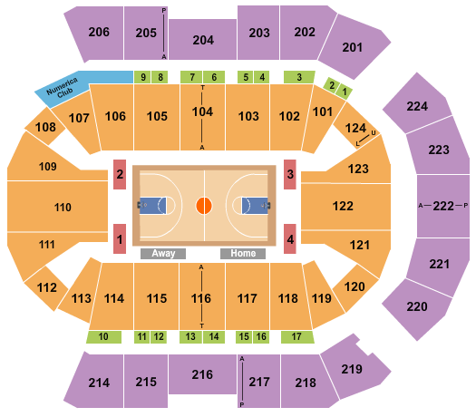 Spokane Arena Seating Chart: Basketball - NCAA