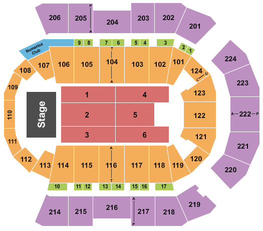 Spokane Arena Seating Chart: Endstage 3