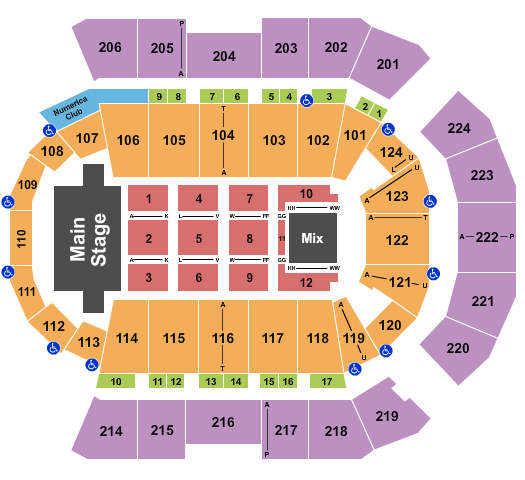 Spokane Veterans Memorial Arena Seating Chart