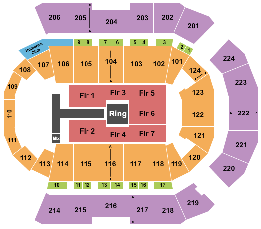 Spokane Arena Seating Chart: WWE 2024