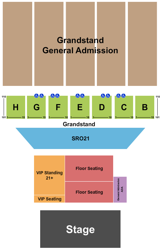 Spokane County Fair & Expo Center Seating Chart: Endstage 6