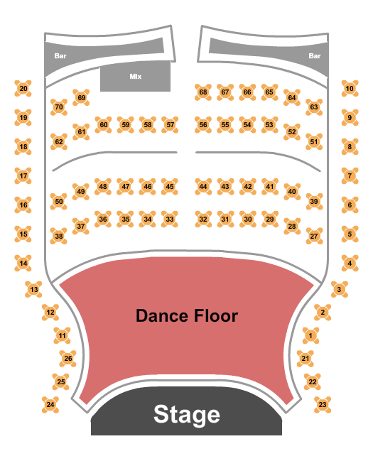 Sport of Kings Theatre Seating Chart: Dancefloor & VIP