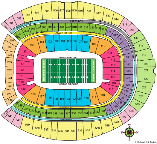 Sports Authority Field At Mile High Seating Chart