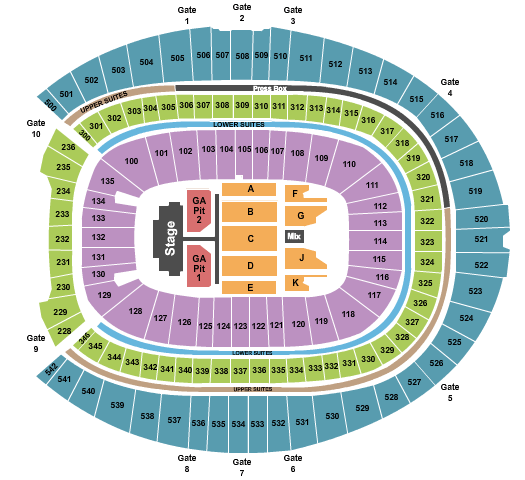 Denver Mile High Stadium Seating Chart
