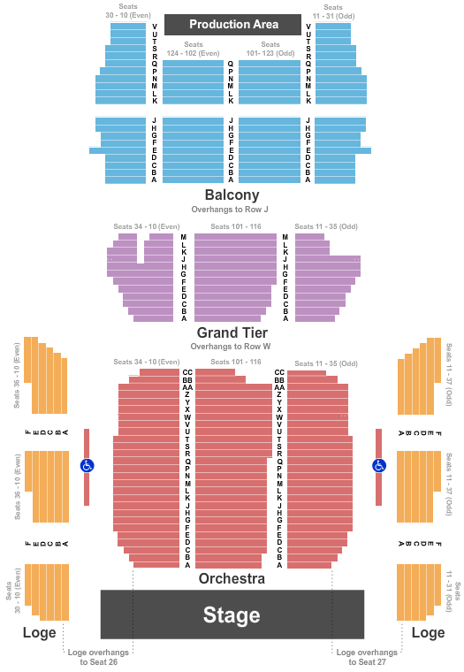 Springfield Symphony Hall Seating Chart: End Stage