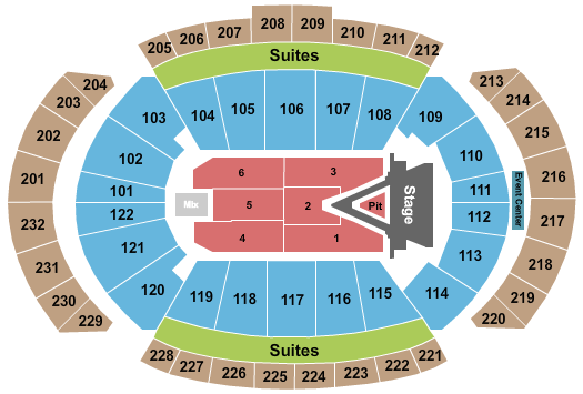 T-Mobile Center Seating Chart: Aerosmith