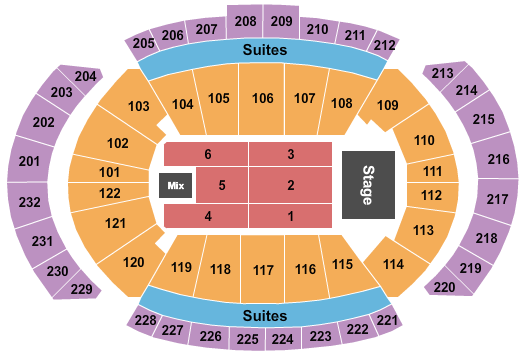 T-Mobile Center Seating Chart: Endstage 5