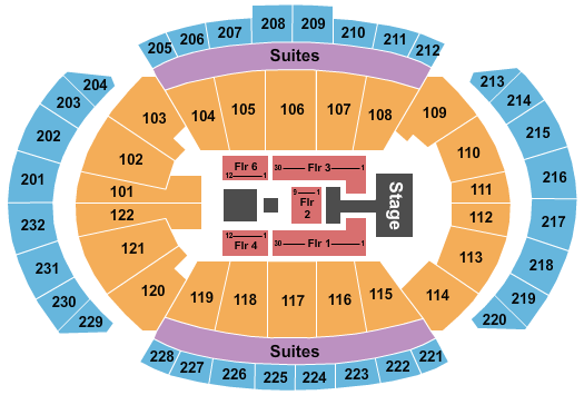Sprint Center Metallica Seating Chart