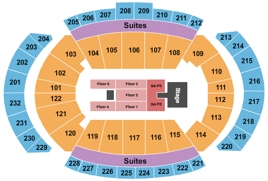 Sprint Center Detailed Seating Chart