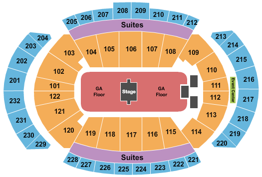 T-Mobile Center Seating Chart: Zach Bryan