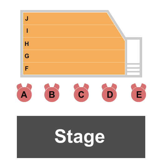 Square Foot Theatre & Tavern Seating Chart: Endstage