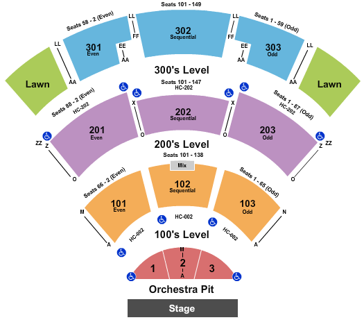 St. Augustine Amphitheatre Seating Chart
