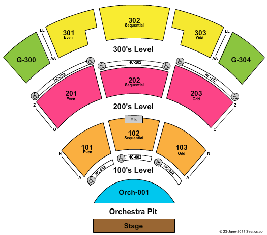St. Augustine Amphitheatre Seating Chart