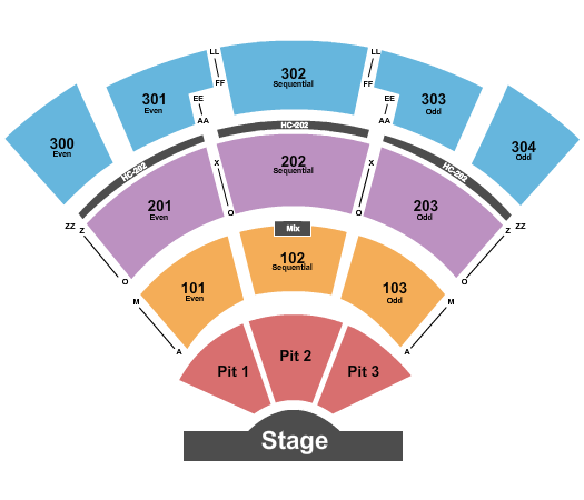 St. Augustine Amphitheatre Seating Chart: Endstage 4