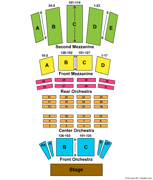 St George Theater Seating Chart