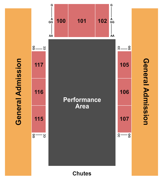 Saint Joseph Civic Arena Seating Chart: Bull Riding