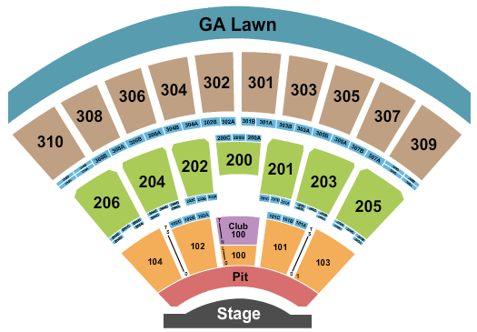 Empower Federal Credit Union Amphitheater at Lakeview Map
