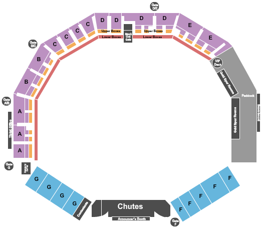 St Paul Rodeo Arena Map