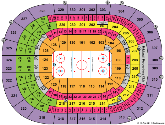 Tampa Bay Times Forum Seating Chart: Hockey