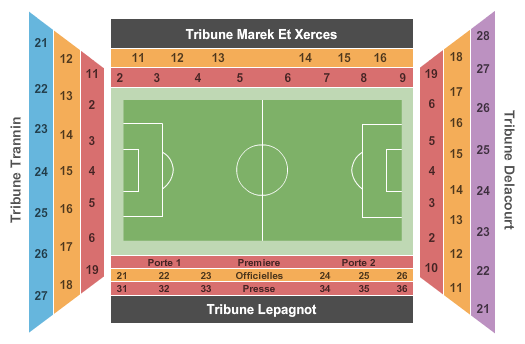 Stade Bollaert-Delelis Seating Chart: Soccer