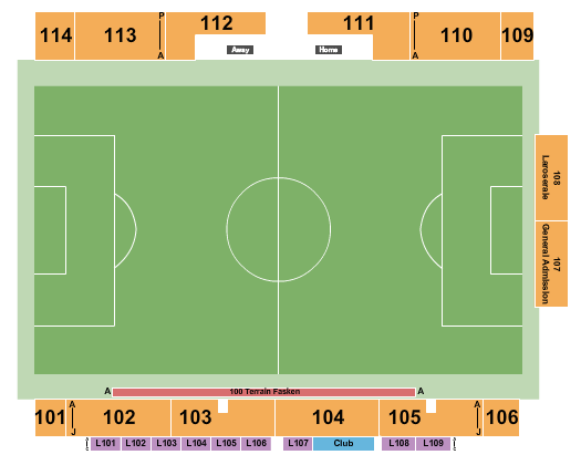 Stade Boreale Seating Chart: Soccer