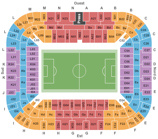 Stade Pierre-Mauroy Map