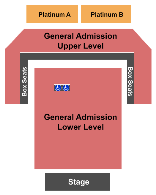 Stage AE Seating Chart: GA Platinum A-B