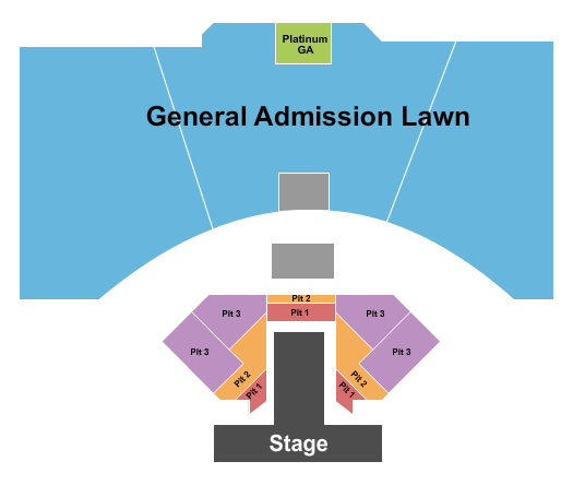 Stage AE Seating Chart: GA Platinum with Pit Seating