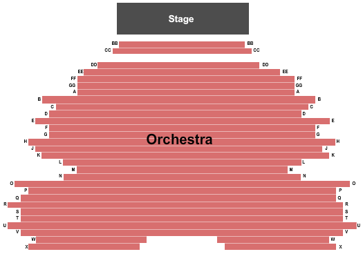 Main Stage at Staller Center For The Arts Seating Chart: End Stage