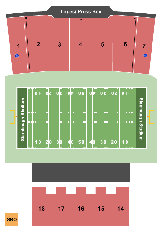 Stambaugh Stadium Map