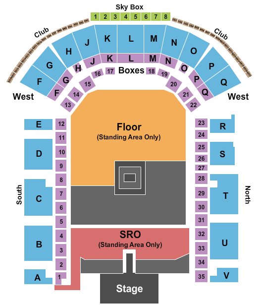 Stampede Arena Seating Chart