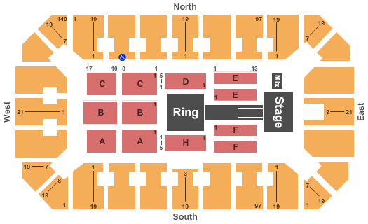 Landers Center Seating Chart Nxt