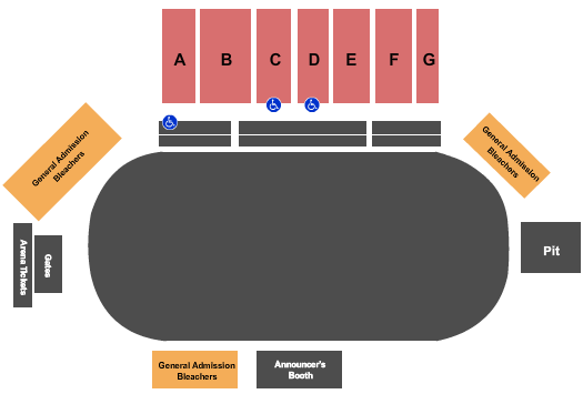 Stanislaus County Fair Seating Chart: Open Stage