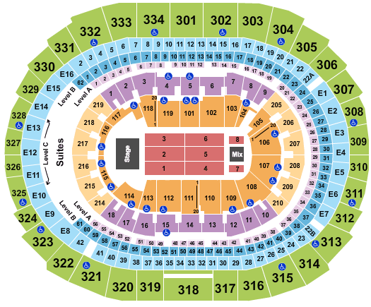 Staples Center Virtual Concert Seating Chart