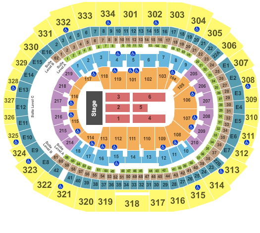 Staples Center Seating Chart Concert End Stage