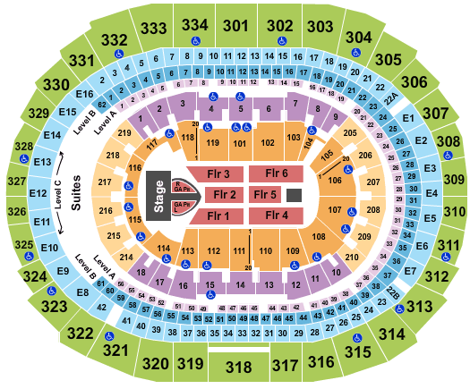 Staples Center Seating Chart: Pink