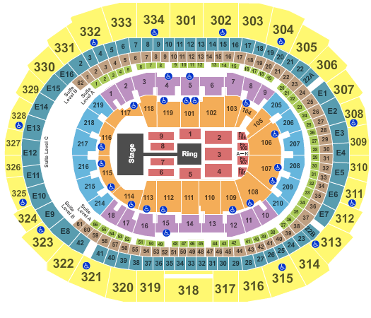 Wwe Raw Montreal Seating Chart