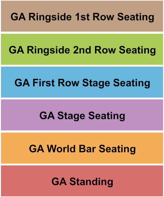 Starland Ballroom Seating Chart: Wrestling