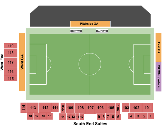 Starlight Stadium Seating Chart: Soccer 2