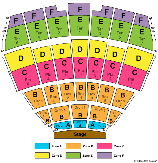 Starlight Theatre Seating Chart