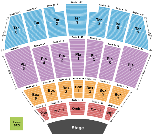 Starlight Theatre - Kansas City Seating Chart: End Stage