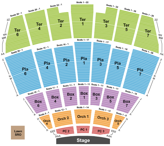 Starlight Theatre - Kansas City Seating Chart: Endstage 3
