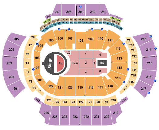 State Farm Arena - GA Seating Chart: 5 Seconds of Summer