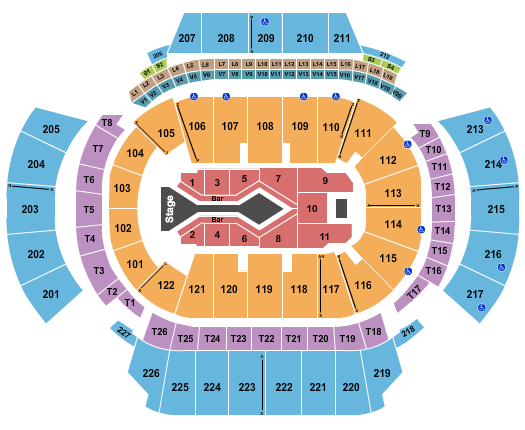 State Farm Arena - GA Seating Chart: Blake Shelton 2