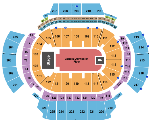 State Farm Arena - GA Seating Chart: Endstage GA Flr 3