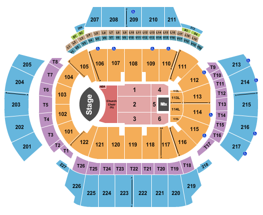 State Farm Arena - GA Seating Chart: Eric Church