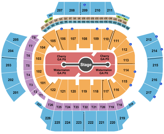 Bridgestone Arena Seating Chart Harry Styles