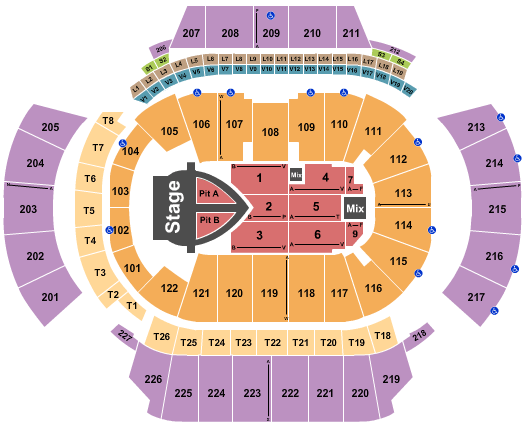 State Farm Arena - GA Seating Chart: Pink