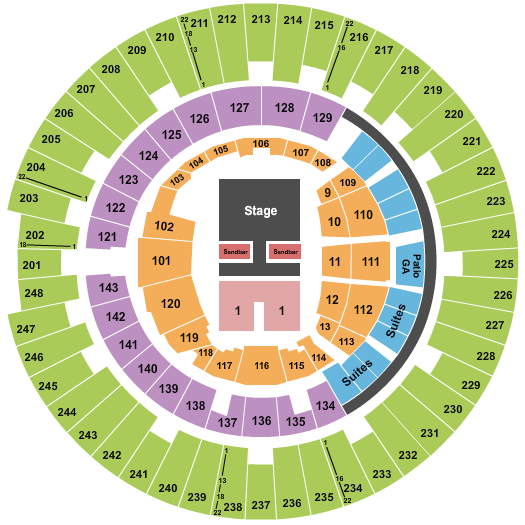 State Farm Center Seating Chart: Kenny Chesney
